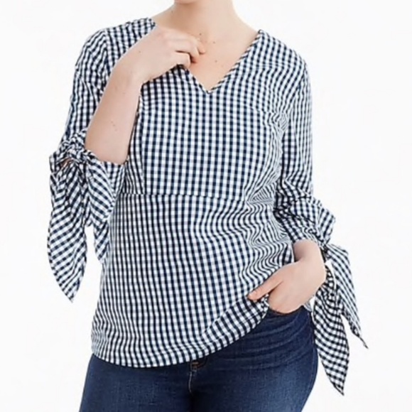J. Crew Tops - Universal Standard for J Crew Tie Sleeve Plus Top